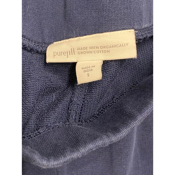 Pure Jill J.Jill Organic Cotton Wide Leg Pull On Blue Lounge Pants Small Casual - Picture 6 of 8
